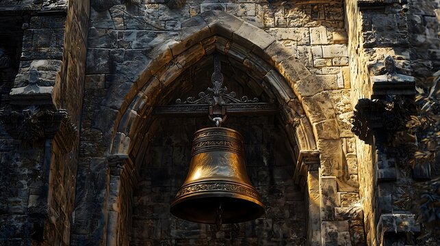 Historic bell tower ancient castle architectural detail stone structure close-up heritage significance