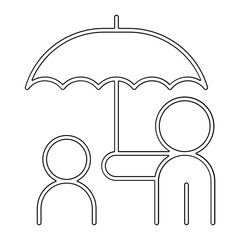 support icon in line style