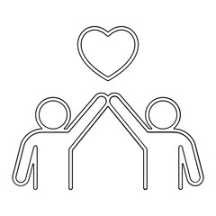 charity icon in line style