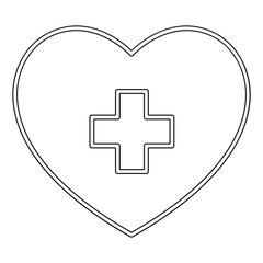 Obraz premium Medical insurance icon in line style