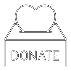 donation icon in line style