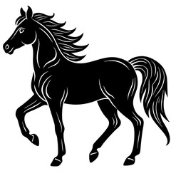 horse vector illustration isolated on white background