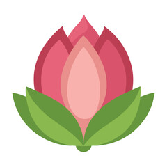 Lotus Bud Vector Illustration ? Cartoon Clipart & Line Art Design for Print.eps