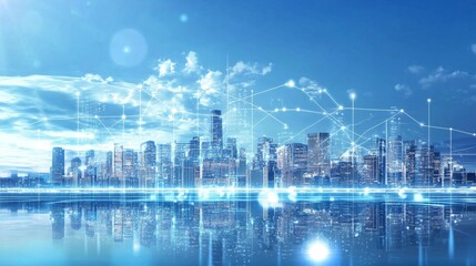 Abstract representation of resilience within IT city landscapes.