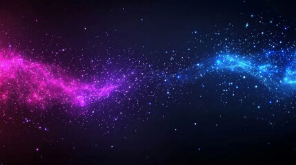 Obraz premium A captivating technology-themed background showcasing vibrant particles.