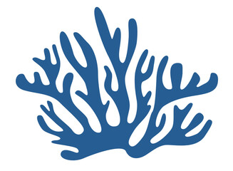Stylized illustration of blue coral, representing marine life and ecological artistry