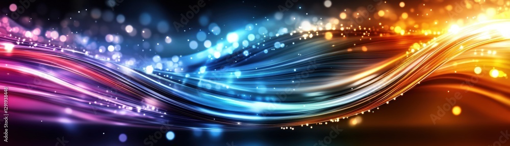 Aufkleber abstract background with colorful lights and shapes creating a vibrant and dynamic visual effect