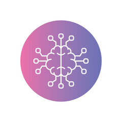 Neural Network vector icon stock illustration