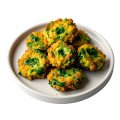 Spinach Pakoras on transparent background