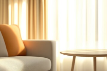 Interior with Sofa and Table near Window