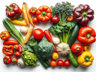 Pastel Veggie Canvas: Art in Geometric Hues