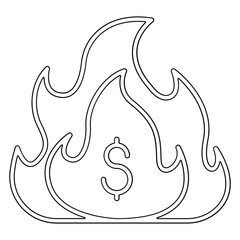 Business crisis icon in line style