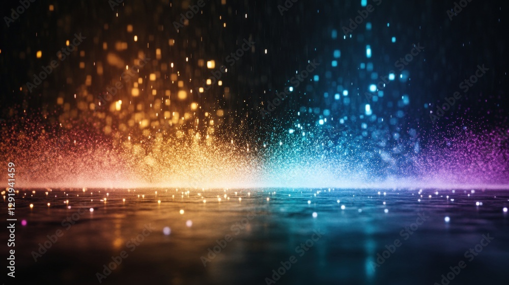 Poster abstract background featuring colorful lights with a soft blur effect for creative designs and proje