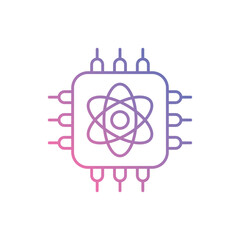 Quantum Computing vector icon stock illustration