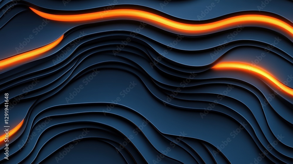 Aufkleber 3d abstract background with wavy pattern and vibrant colors suitable for digital artwork or design p