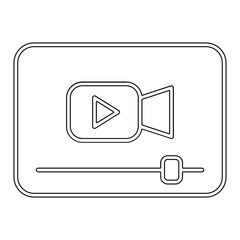 Video conference icon in line style