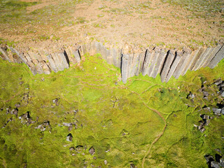 Obraz premium Gerðuberg Cliffs on the southern side of the Snӕfellsnes Peninsula, west Iceland