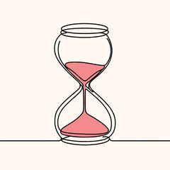 hourglass pink sand silhouette 