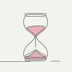 hourglass pink sand silhouette 