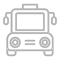 School bus icon in line style