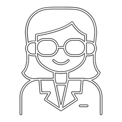 Teacher icon in line style