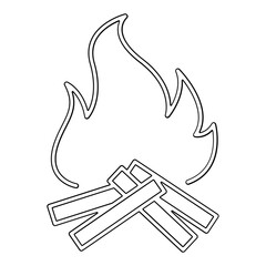 Campfire icon in line style