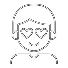 Boyfriend icon in line style