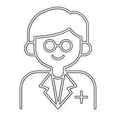 Doctor icon in line style