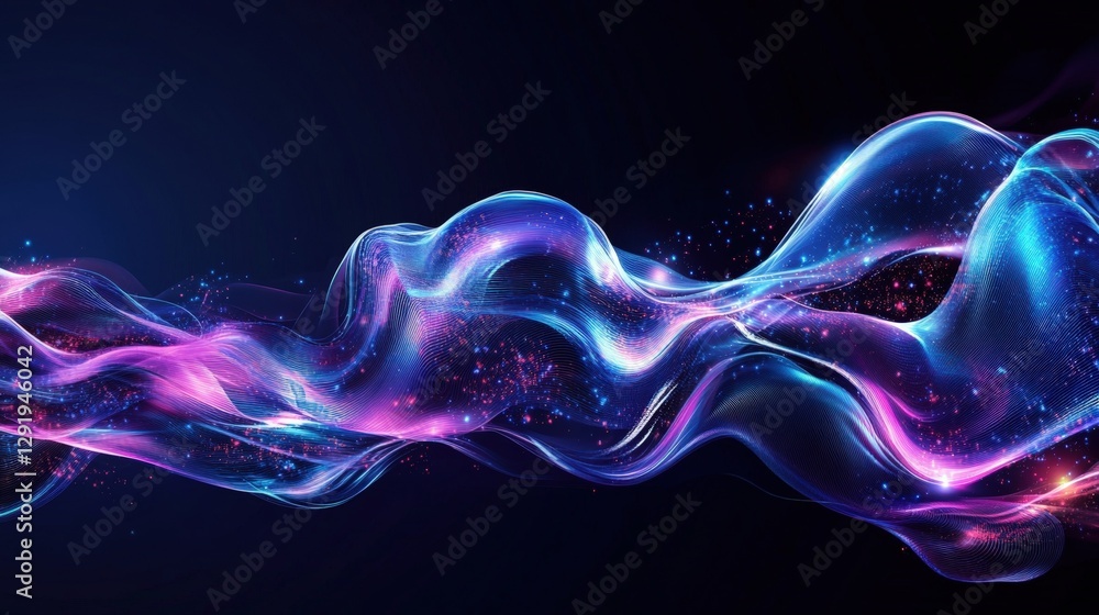 Aufkleber abstract background with colorful lines and smoke creating a vibrant and dynamic visual effect
