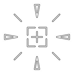 Target icon in line style