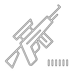 Rifle icon in line style