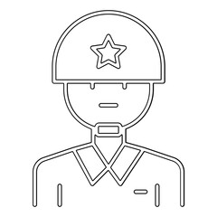Soldier icon in line style