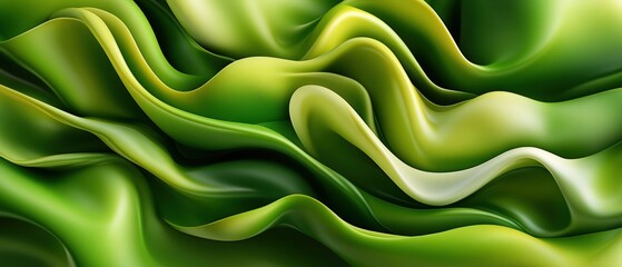 Obraz premium Green abstract background with soft textures and shapes for a modern design or creative project
