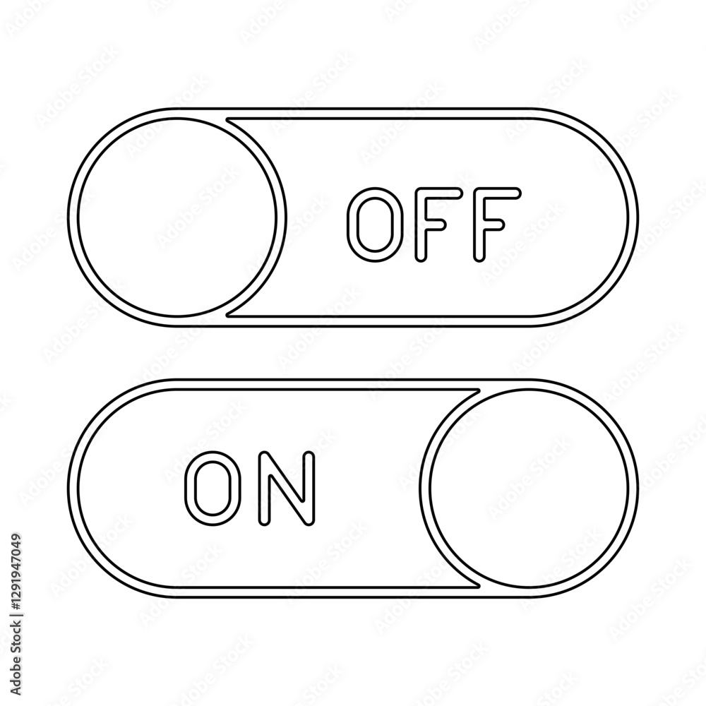 Poster switch icon in line style