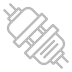 Receptacle icon in line style