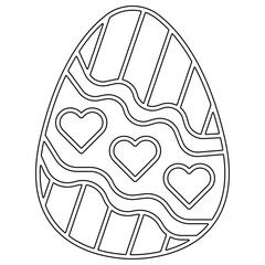 Easter egg icon in line style