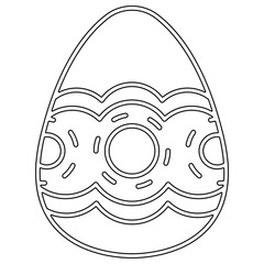 Easter egg icon in line style