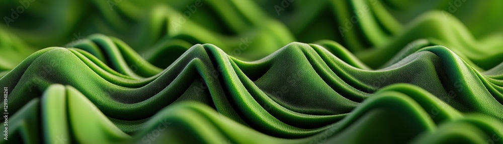 Poster green wave pattern abstract design with vibrant texture and flowing movement in background image