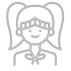 Super Woman icon in line style