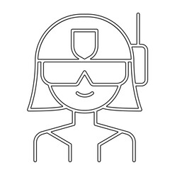 Super Woman icon in line style