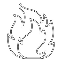 Fire icon in line style