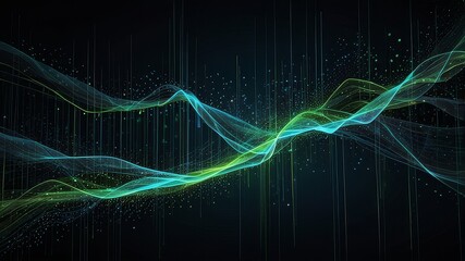 Fototapeta premium abstract fractal background with waves