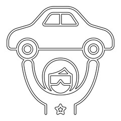 Superpower icon in line style