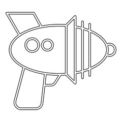 Gun icon in line style