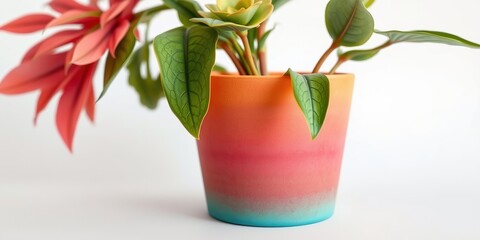 Upcycled Planter with Ombre Spray Paint Effect