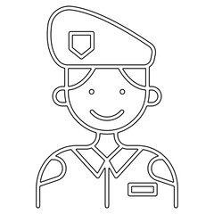 Army icon in line style