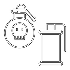 Grenade icon in line style