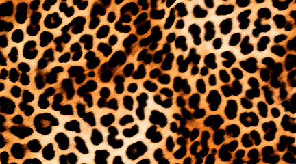 Fototapeta premium leopard texture, leather pattern, dark real background, fur, wild cat skin, fashion design for clothes