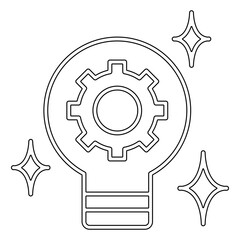 creativity icon in line style