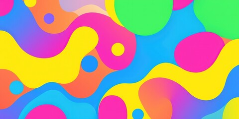 Whimsical Nursery Illustrations: Abstract Organic Shapes in Bright Colors